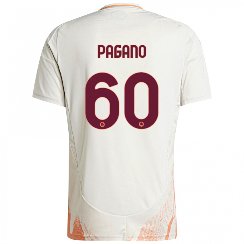 Kinderen Riccardo Pagano #60 Crème Wit Oranje Uitshirt Uittenue 2024/25 T-Shirt