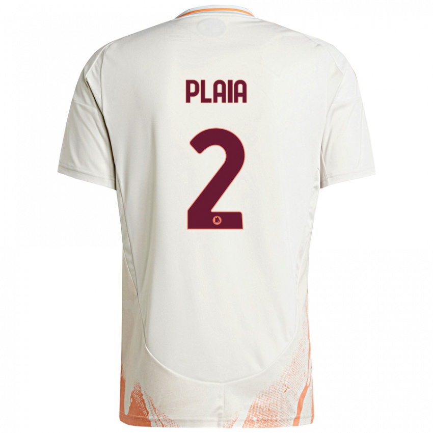 Kinderen Matteo Plaia #2 Crème Wit Oranje Uitshirt Uittenue 2024/25 T-Shirt