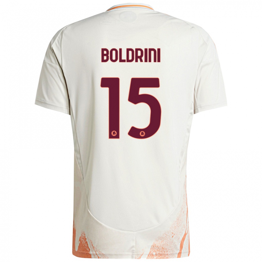 Kinderen Mattia Boldrini #15 Crème Wit Oranje Uitshirt Uittenue 2024/25 T-Shirt