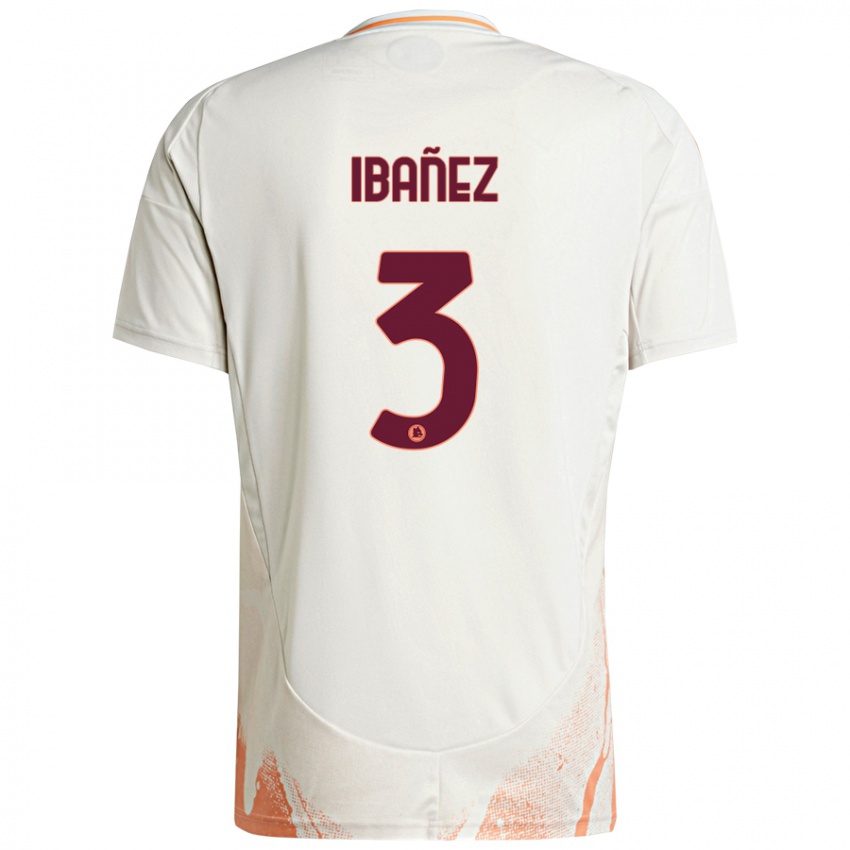 Kinderen Roger Ibanez #3 Crème Wit Oranje Uitshirt Uittenue 2024/25 T-Shirt