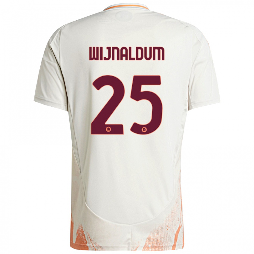 Kinderen Georginio Wijnaldum #25 Crème Wit Oranje Uitshirt Uittenue 2024/25 T-Shirt