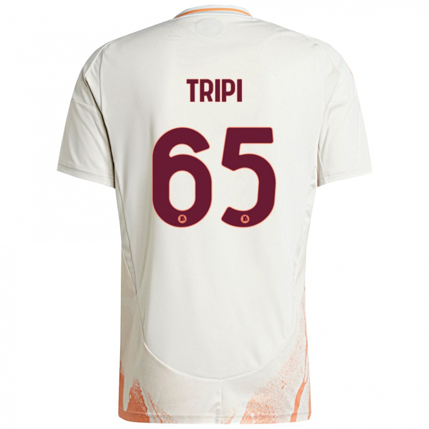 Kinderen Filippo Tripi #65 Crème Wit Oranje Uitshirt Uittenue 2024/25 T-Shirt