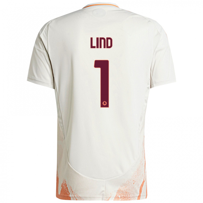 Kinderen Emma Lind #1 Crème Wit Oranje Uitshirt Uittenue 2024/25 T-Shirt