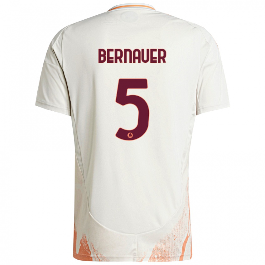 Kinderen Vanessa Bernauer #5 Crème Wit Oranje Uitshirt Uittenue 2024/25 T-Shirt