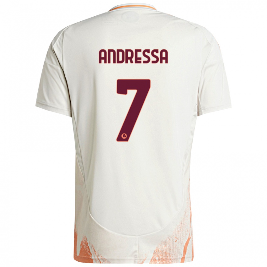 Kinderen Andressa #7 Crème Wit Oranje Uitshirt Uittenue 2024/25 T-Shirt