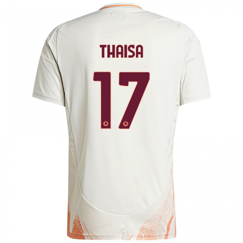 Kinderen Thaisa #17 Crème Wit Oranje Uitshirt Uittenue 2024/25 T-Shirt