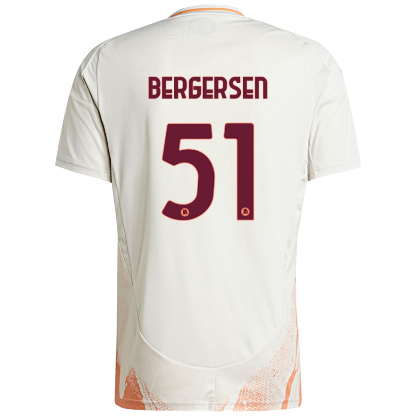 Kinderen Mina Bergersen #51 Crème Wit Oranje Uitshirt Uittenue 2024/25 T-Shirt