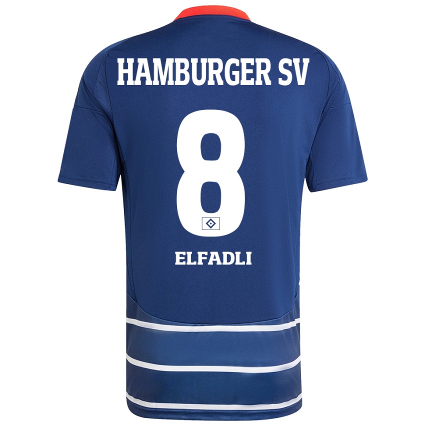 Kinderen Daniel Elfadli #8 Donkerblauw Uitshirt Uittenue 2024/25 T-Shirt