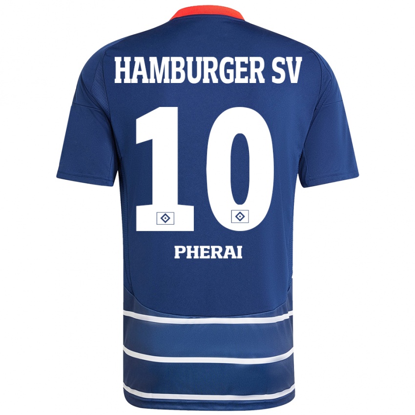 Kinderen Immanuel Pherai #10 Donkerblauw Uitshirt Uittenue 2024/25 T-Shirt