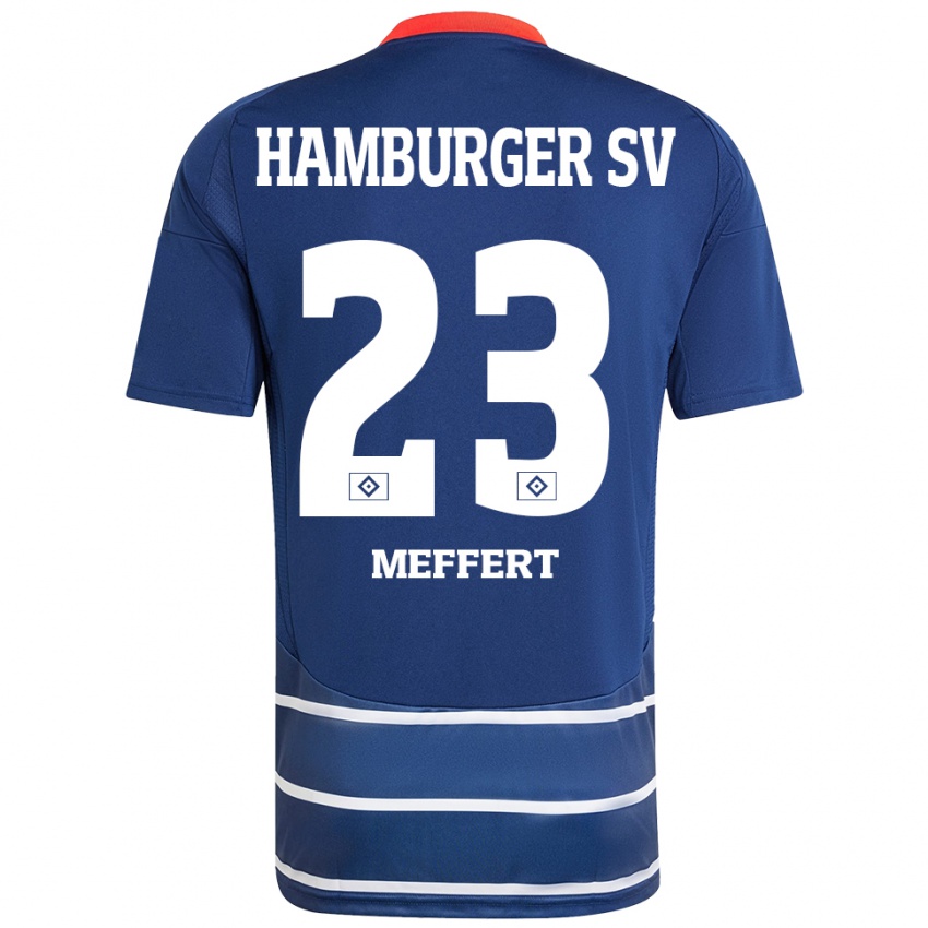 Kinderen Jonas Meffert #23 Donkerblauw Uitshirt Uittenue 2024/25 T-Shirt