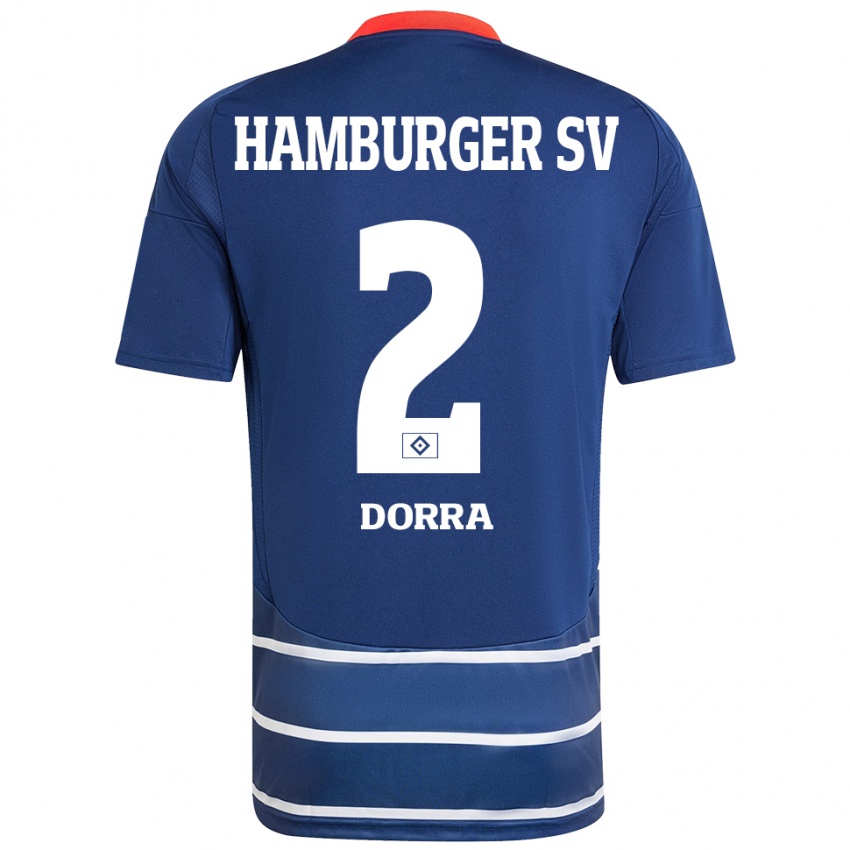 Kinderen Raphael Dorra #2 Donkerblauw Uitshirt Uittenue 2024/25 T-Shirt