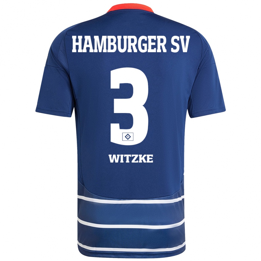 Kinderen Oliver Witzke #3 Donkerblauw Uitshirt Uittenue 2024/25 T-Shirt