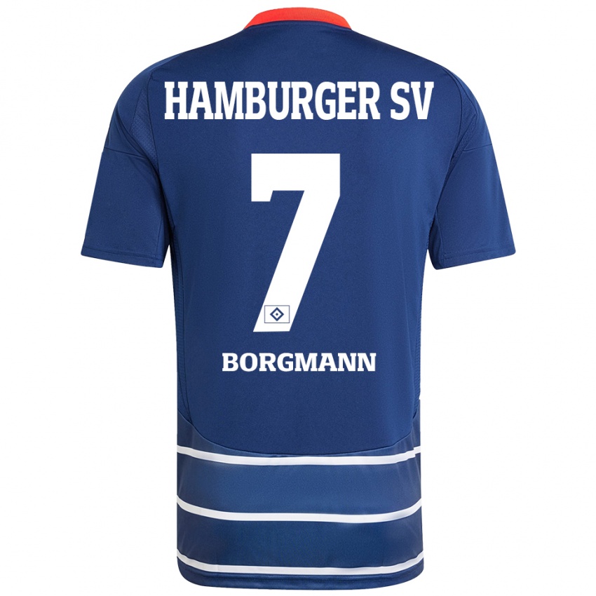 Kinderen Marcus Borgmann #7 Donkerblauw Uitshirt Uittenue 2024/25 T-Shirt