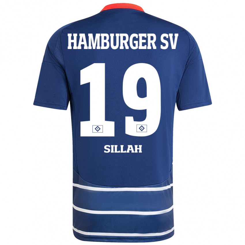 Kinderen Omar Sillah #19 Donkerblauw Uitshirt Uittenue 2024/25 T-Shirt