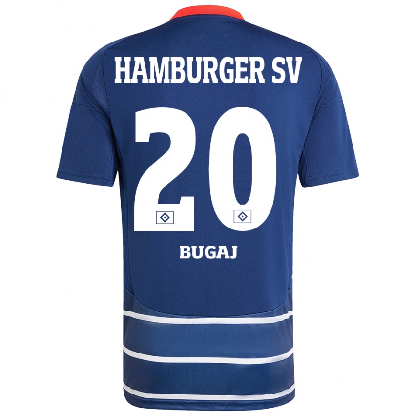 Kinderen Jan-Luca Bugaj #20 Donkerblauw Uitshirt Uittenue 2024/25 T-Shirt