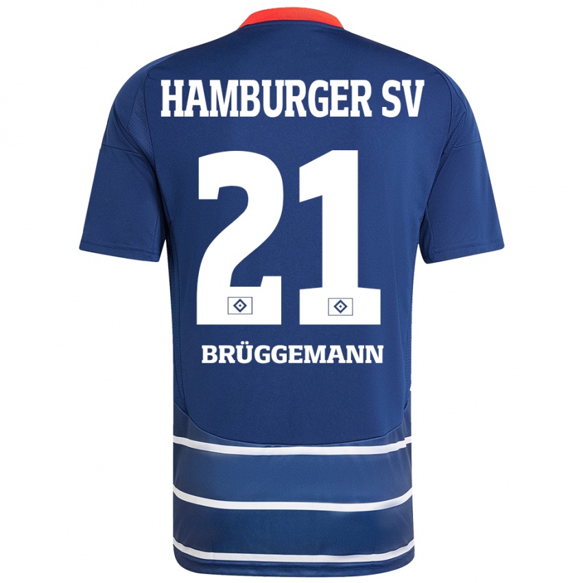 Kinderen William Brüggemann #21 Donkerblauw Uitshirt Uittenue 2024/25 T-Shirt