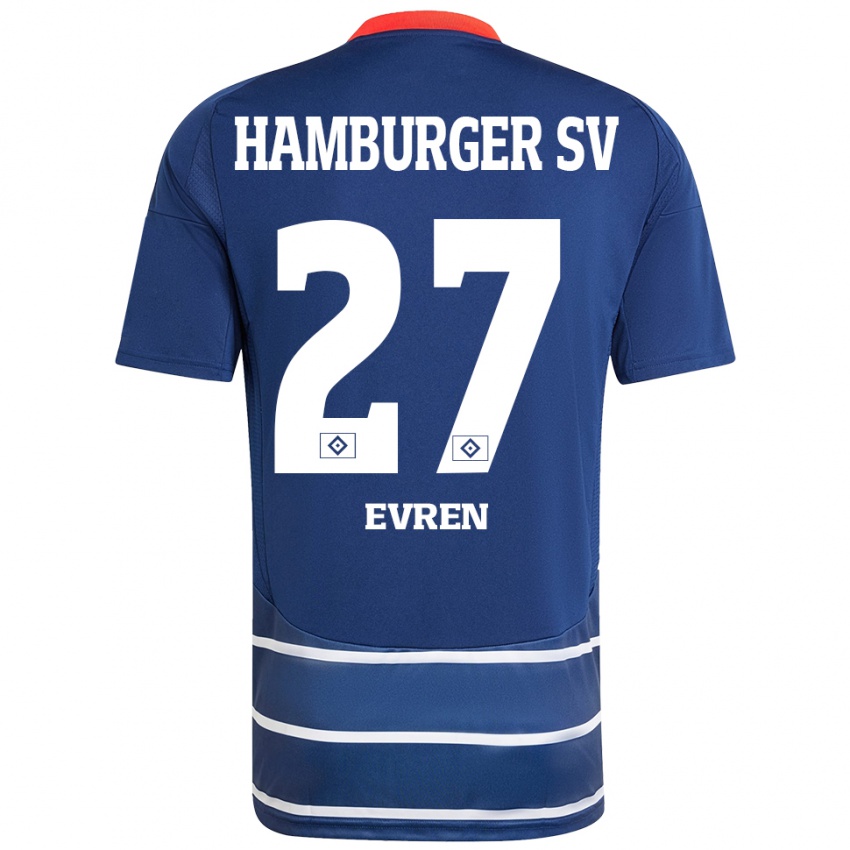 Kinderen Batuhan Evren #27 Donkerblauw Uitshirt Uittenue 2024/25 T-Shirt