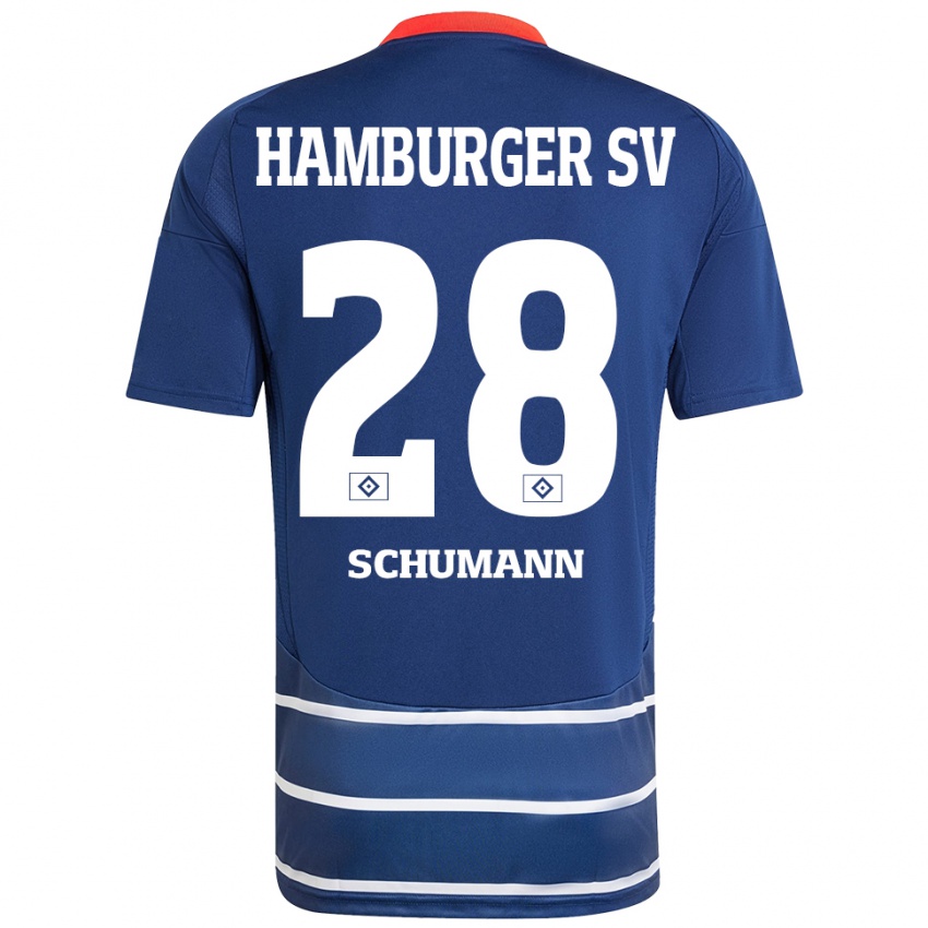 Kinderen Henri Maximilian Schümann #28 Donkerblauw Uitshirt Uittenue 2024/25 T-Shirt