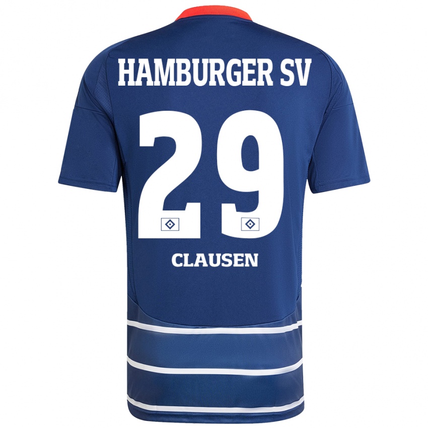 Kinderen Lina Clausen #29 Donkerblauw Uitshirt Uittenue 2024/25 T-Shirt