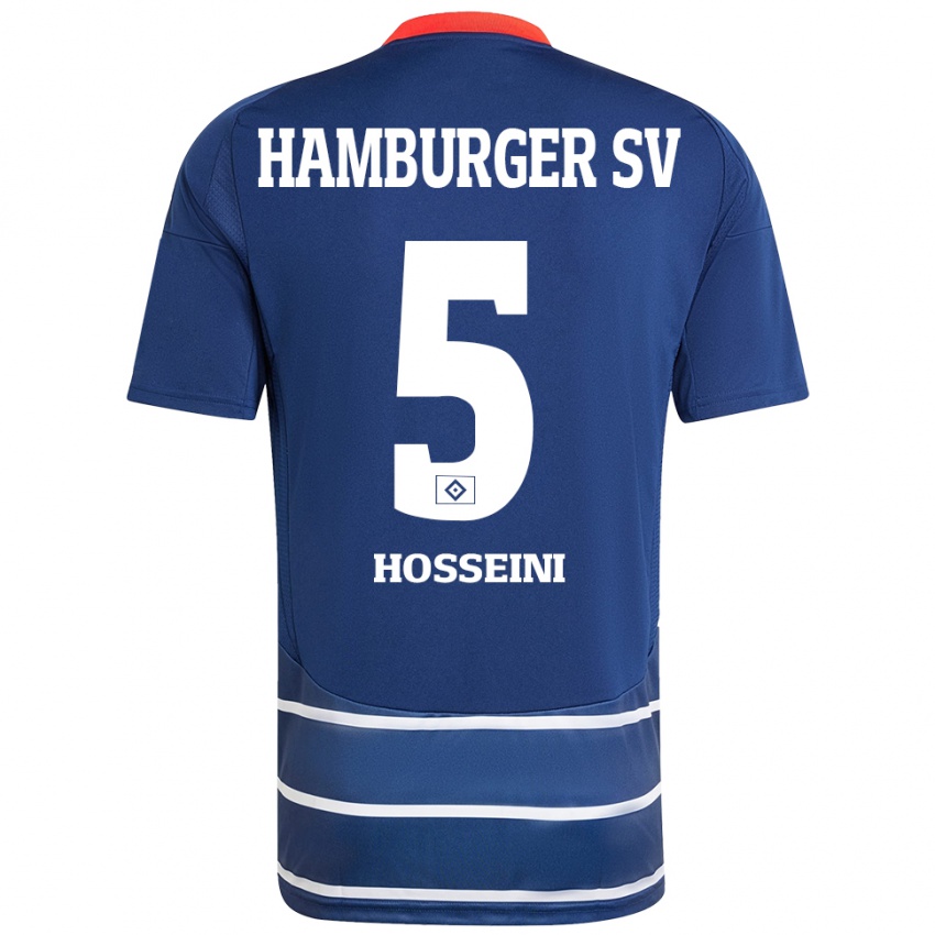 Kinderen Reza Hosseini #5 Donkerblauw Uitshirt Uittenue 2024/25 T-Shirt