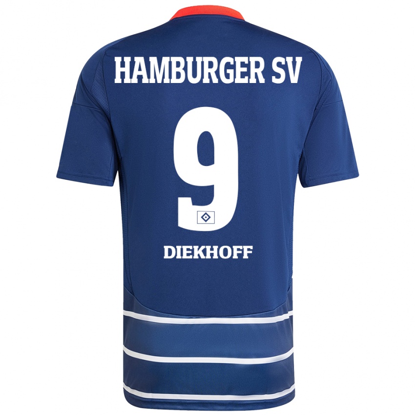 Kinderen Henrike Diekhoff #9 Donkerblauw Uitshirt Uittenue 2024/25 T-Shirt