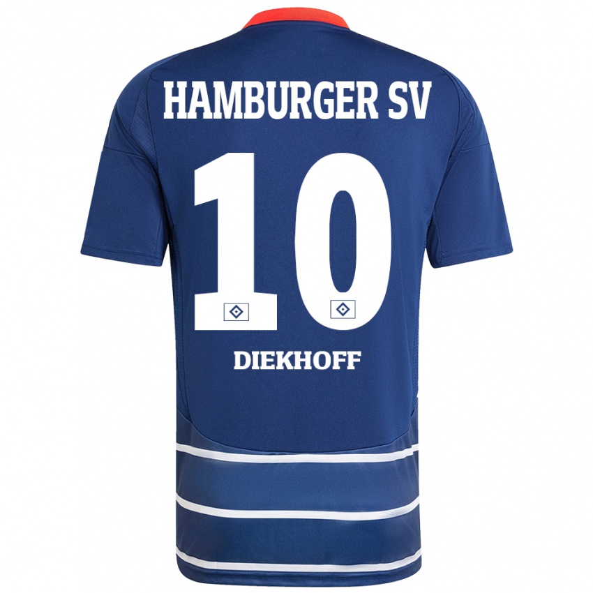 Kinderen Hannah Diekhoff #10 Donkerblauw Uitshirt Uittenue 2024/25 T-Shirt