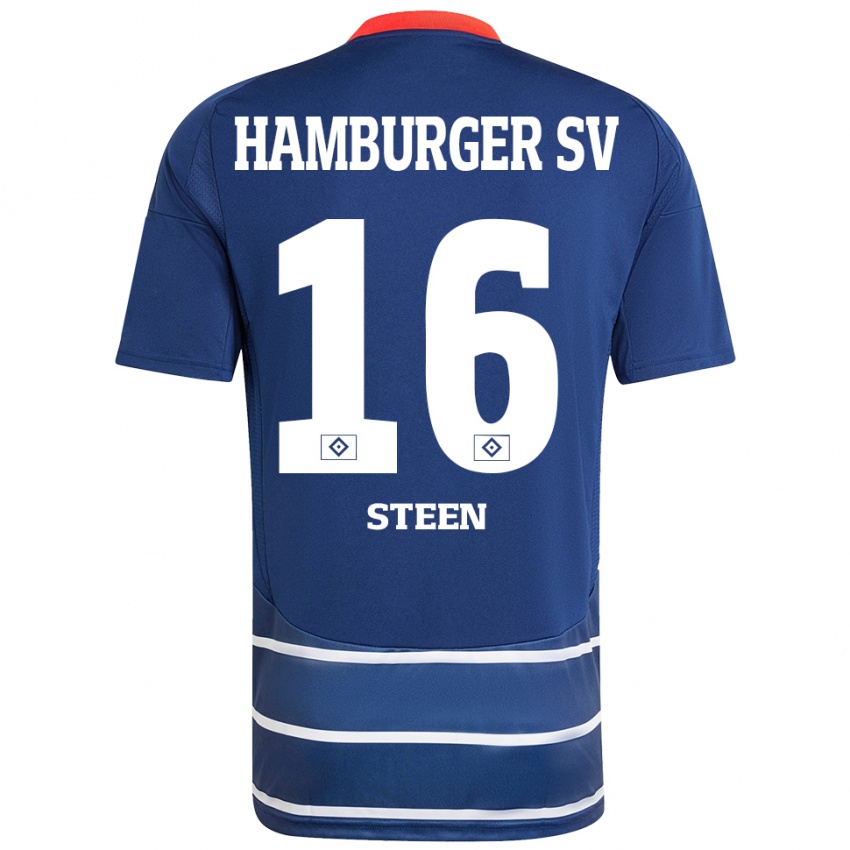 Kinderen Maya Steen #16 Donkerblauw Uitshirt Uittenue 2024/25 T-Shirt