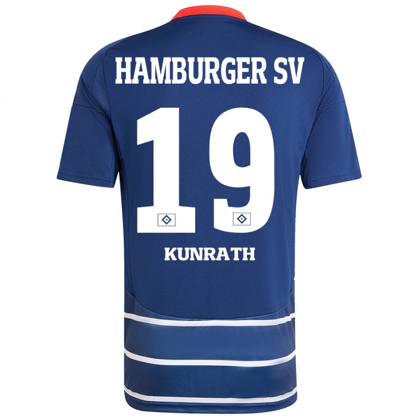 Kinderen Lina Kunrath #19 Donkerblauw Uitshirt Uittenue 2024/25 T-Shirt