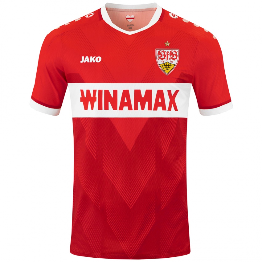 Kinderen Mattheos Tsigkas #0 Rood Wit Uitshirt Uittenue 2024/25 T-Shirt