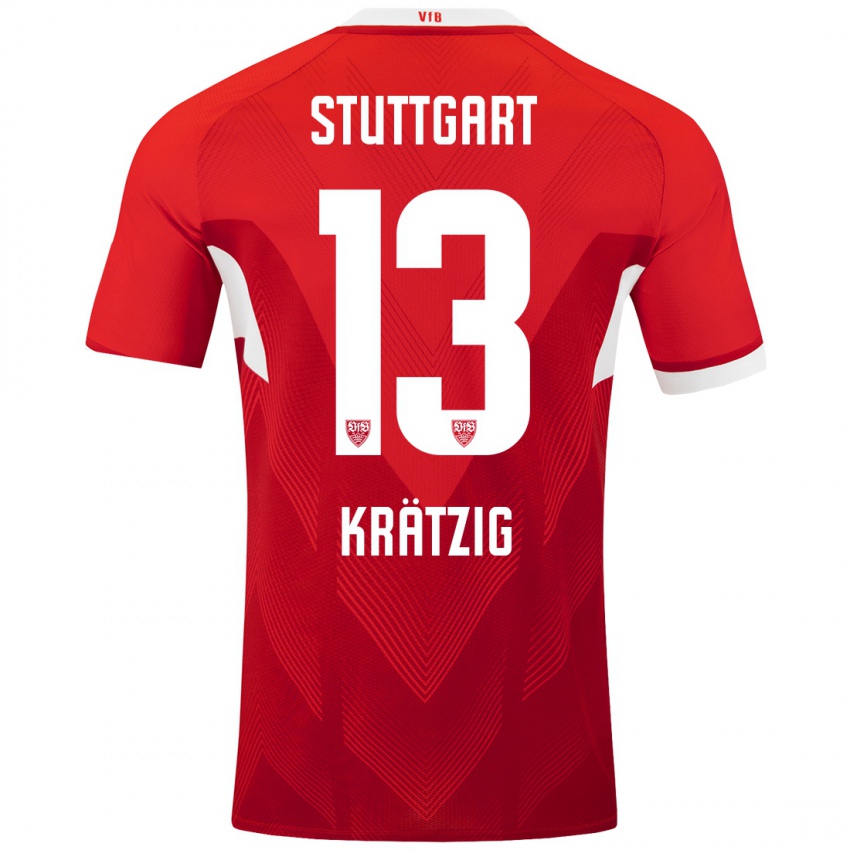 Kinderen Frans Krätzig #13 Rood Wit Uitshirt Uittenue 2024/25 T-Shirt