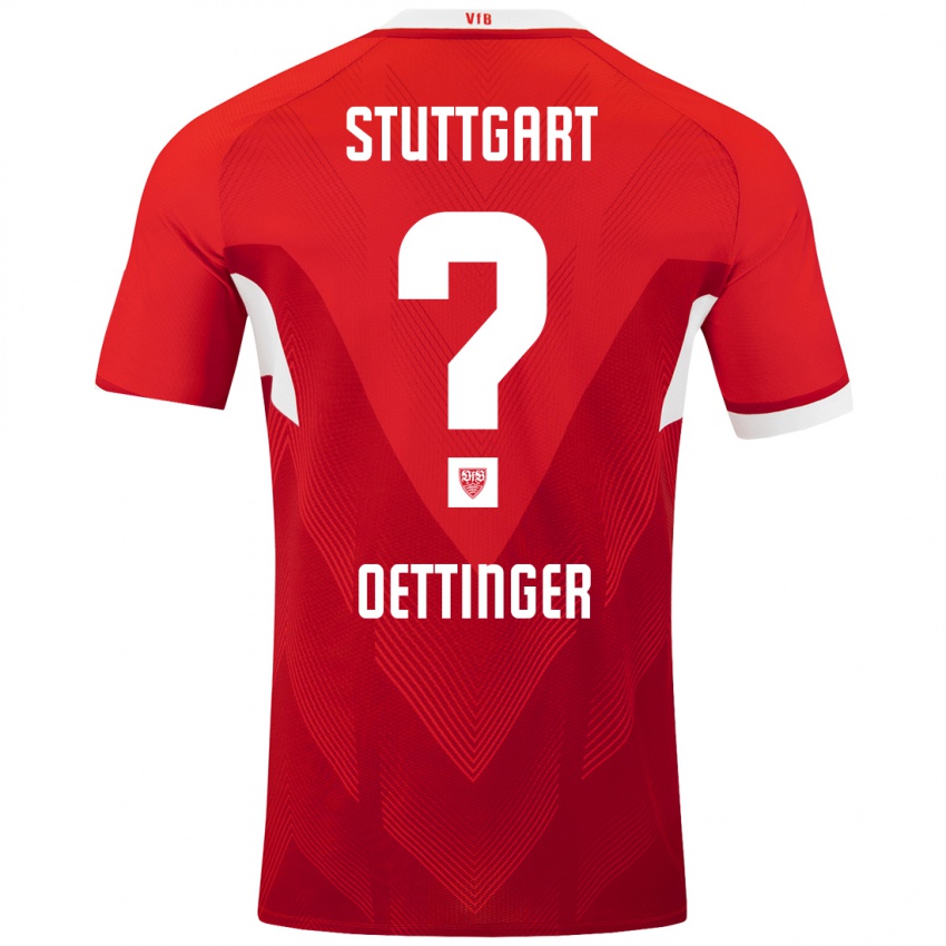 Kinderen Jannik Oettinger #0 Rood Wit Uitshirt Uittenue 2024/25 T-Shirt