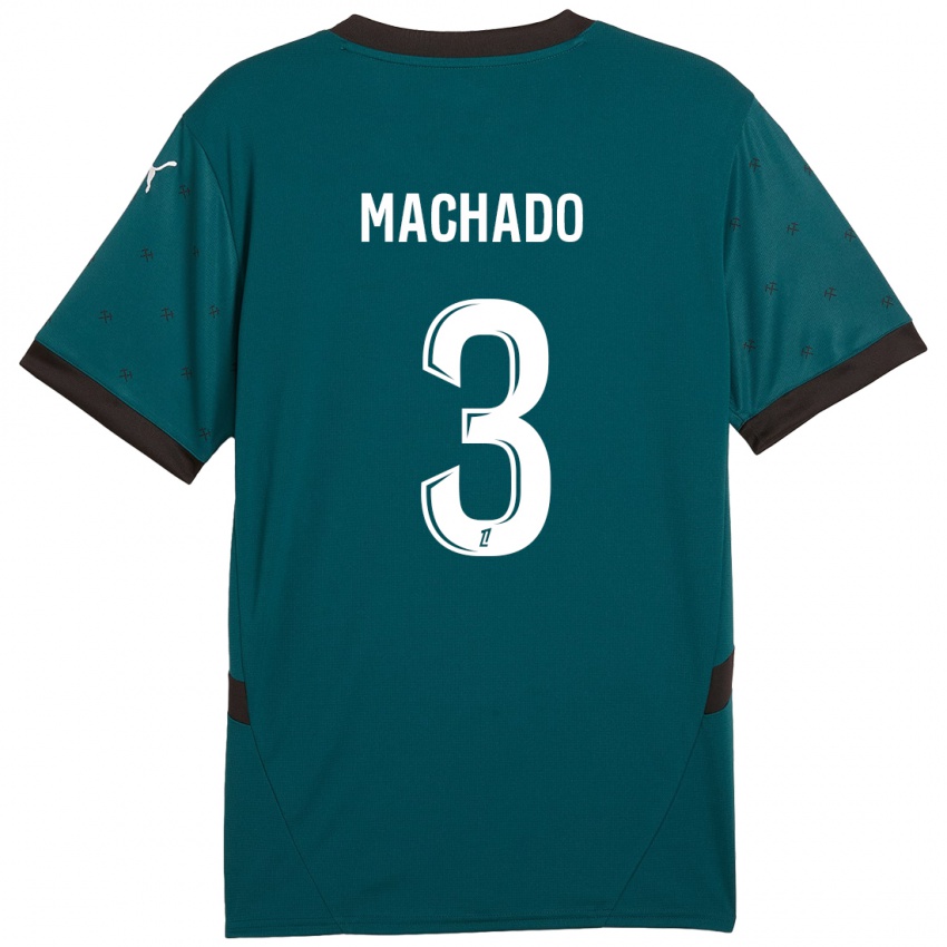 Kinderen Deiver Machado #3 Donkergroen Uitshirt Uittenue 2024/25 T-Shirt