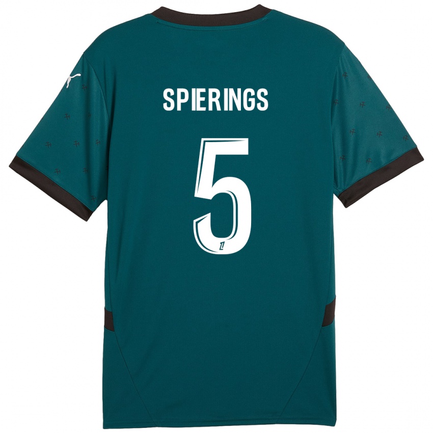 Kinderen Stijn Spierings #5 Donkergroen Uitshirt Uittenue 2024/25 T-Shirt