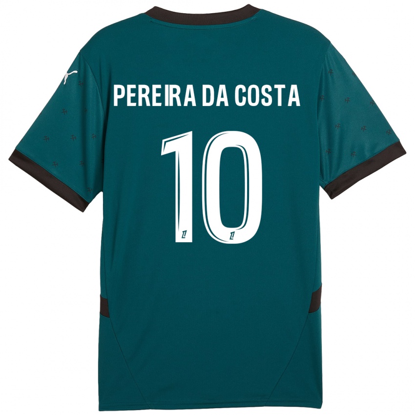 Kinderen David Pereira Da Costa #10 Donkergroen Uitshirt Uittenue 2024/25 T-Shirt