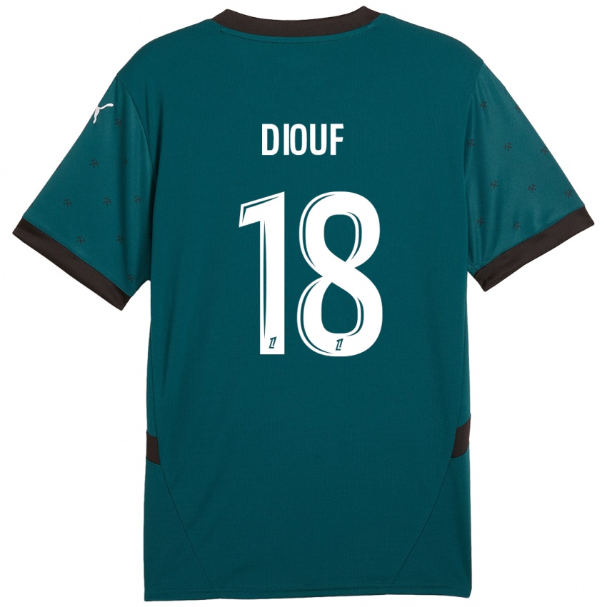 Kinderen Andy Diouf #18 Donkergroen Uitshirt Uittenue 2024/25 T-Shirt