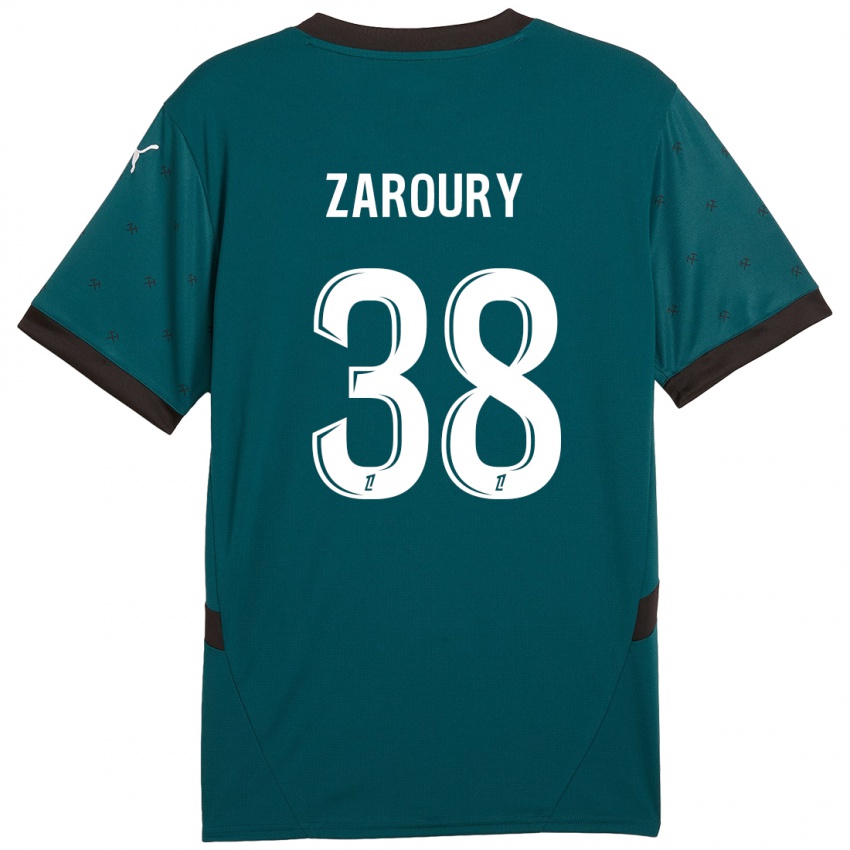 Kinderen Anass Zaroury #38 Donkergroen Uitshirt Uittenue 2024/25 T-Shirt