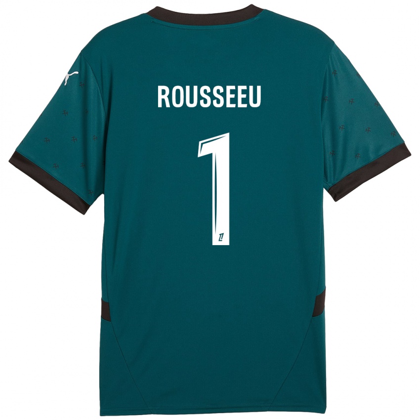 Kinderen Justine Rousseeu #1 Donkergroen Uitshirt Uittenue 2024/25 T-Shirt