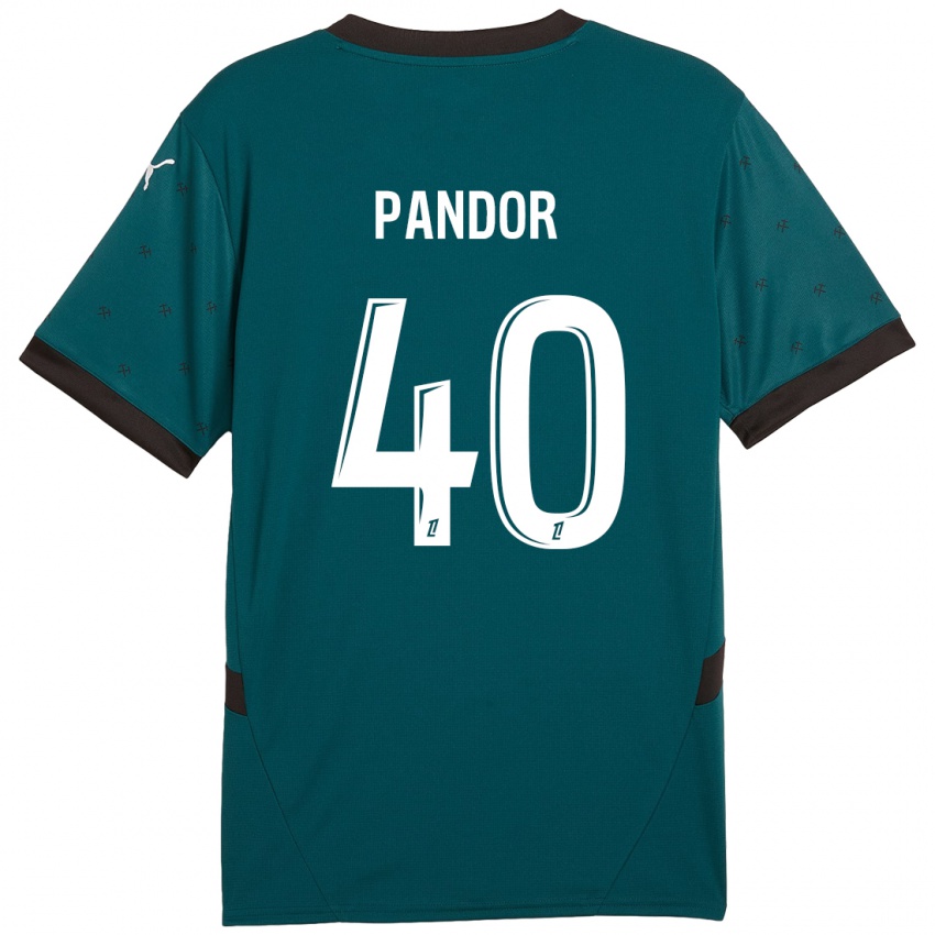 Kinderen Yannick Pandor #40 Donkergroen Uitshirt Uittenue 2024/25 T-Shirt