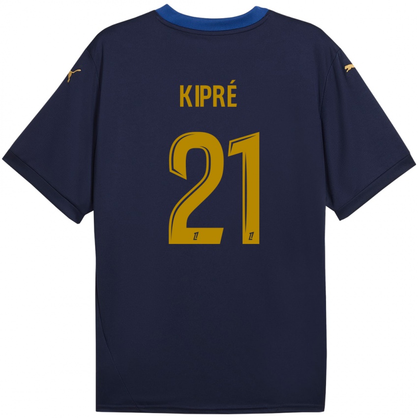 Kinderen Cédric Kipré #21 Marineblauw Goud Uitshirt Uittenue 2024/25 T-Shirt