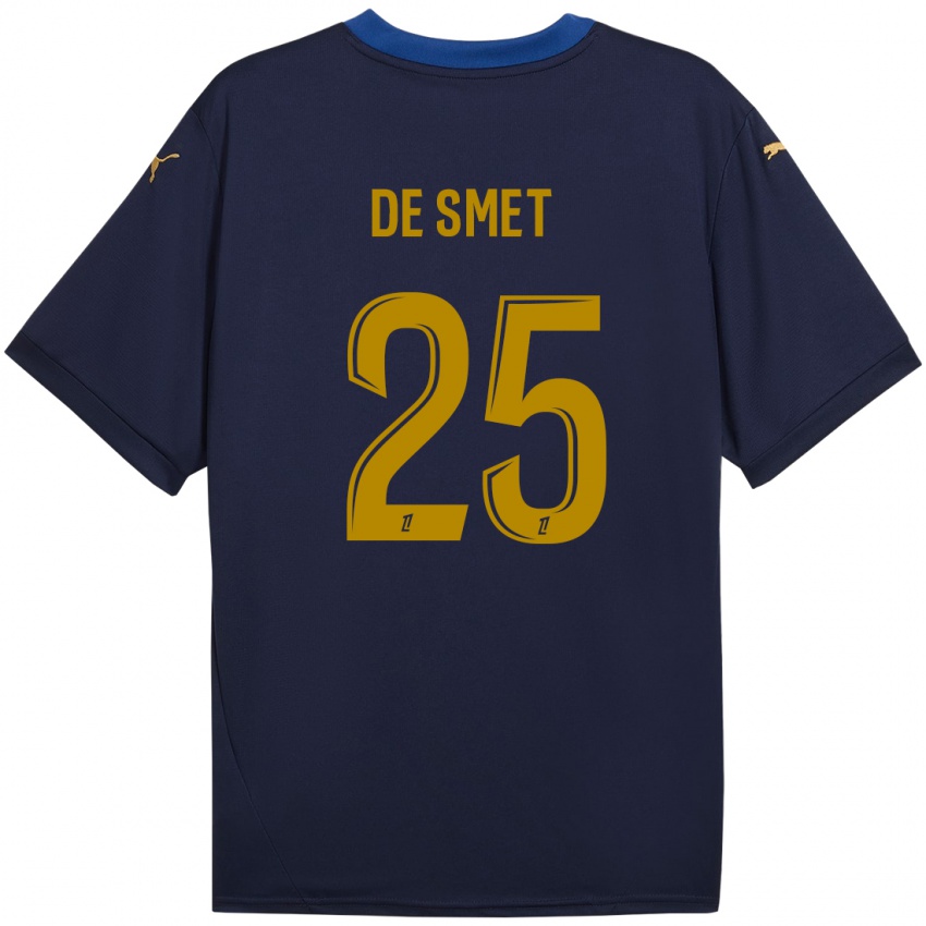 Kinderen Thibault De Smet #25 Marineblauw Goud Uitshirt Uittenue 2024/25 T-Shirt