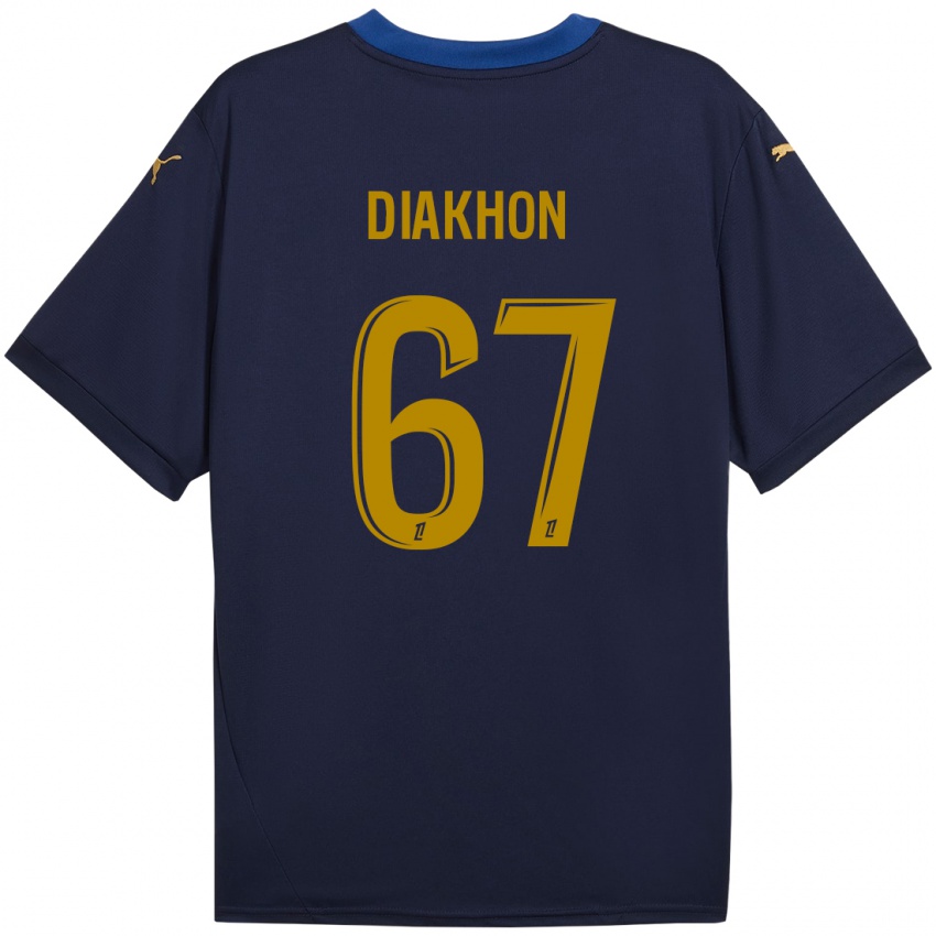 Kinderen Mamadou Diakhon #67 Marineblauw Goud Uitshirt Uittenue 2024/25 T-Shirt