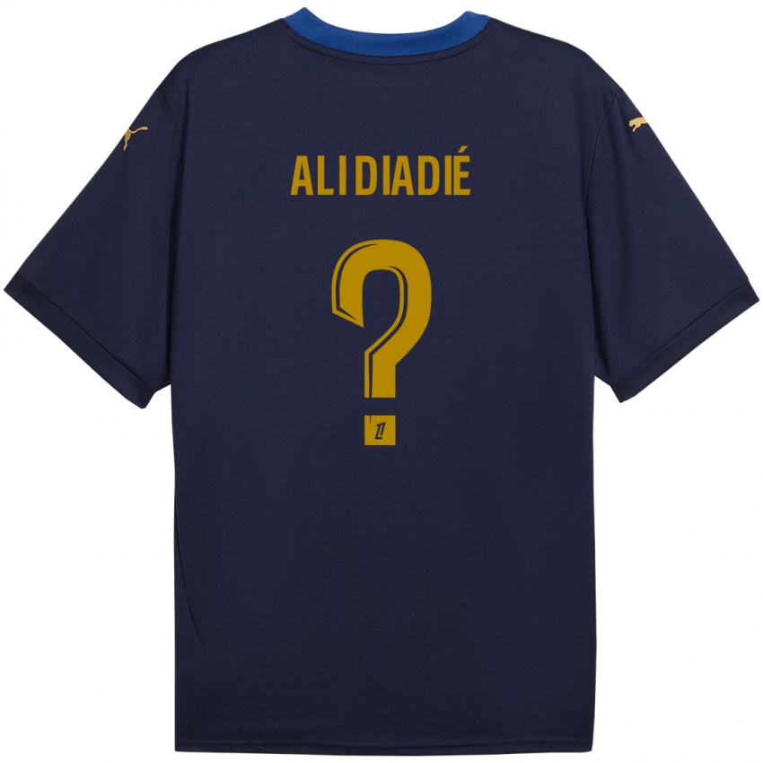 Kinderen Mohamed Ali Diadié #0 Marineblauw Goud Uitshirt Uittenue 2024/25 T-Shirt