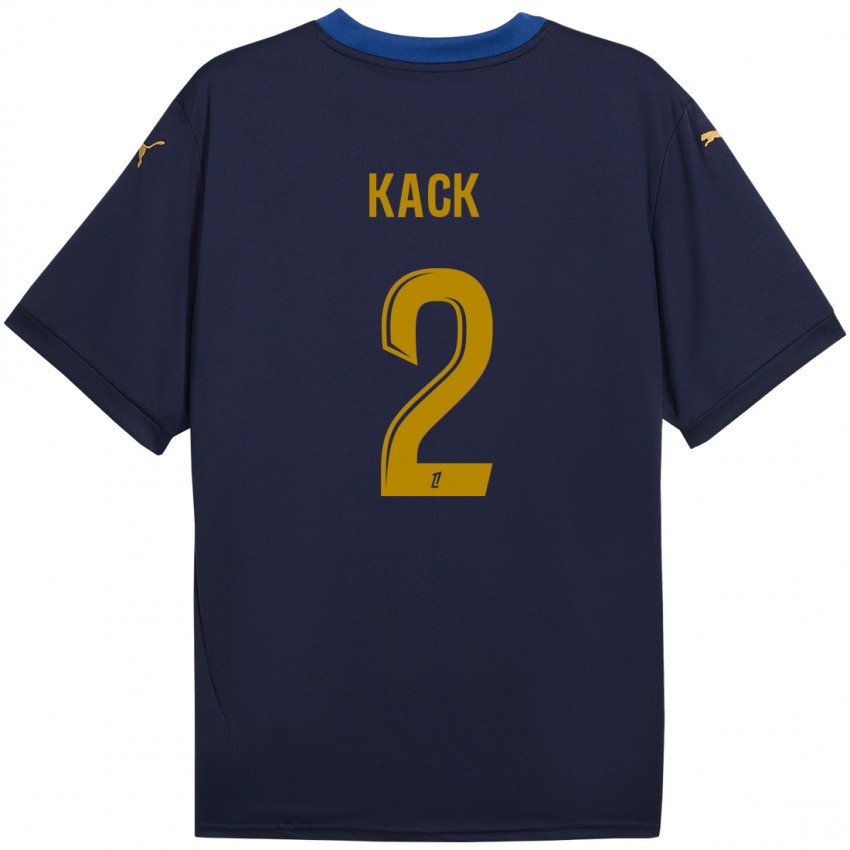 Kinderen Mathilde Kack #2 Marineblauw Goud Uitshirt Uittenue 2024/25 T-Shirt