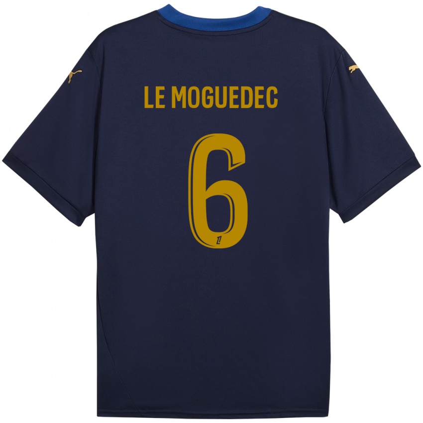 Kinderen Anaële Le Moguédec #6 Marineblauw Goud Uitshirt Uittenue 2024/25 T-Shirt