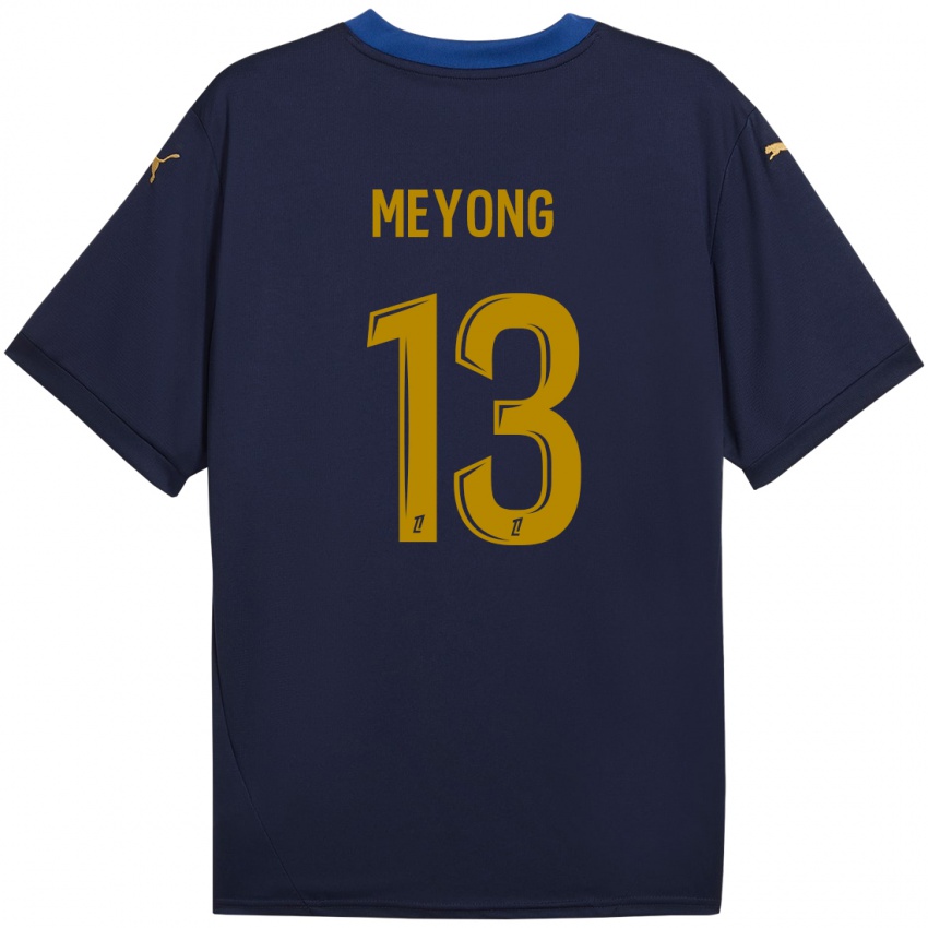 Kinderen Charlène Meyong #13 Marineblauw Goud Uitshirt Uittenue 2024/25 T-Shirt