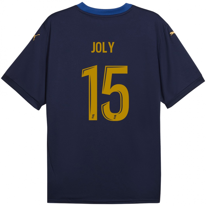 Kinderen Lou-Ann Joly #15 Marineblauw Goud Uitshirt Uittenue 2024/25 T-Shirt