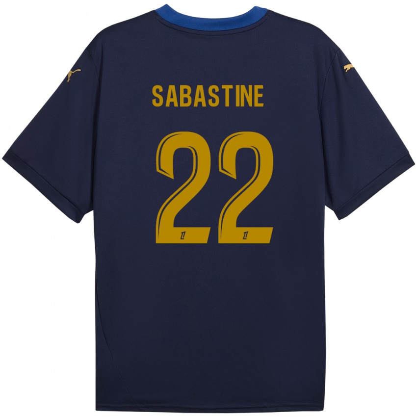 Kinderen Flourish Chioma Sabastine #22 Marineblauw Goud Uitshirt Uittenue 2024/25 T-Shirt