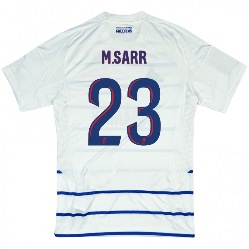 Kinderen Mamadou Sarr #23 Wit Blauw Uitshirt Uittenue 2024/25 T-Shirt