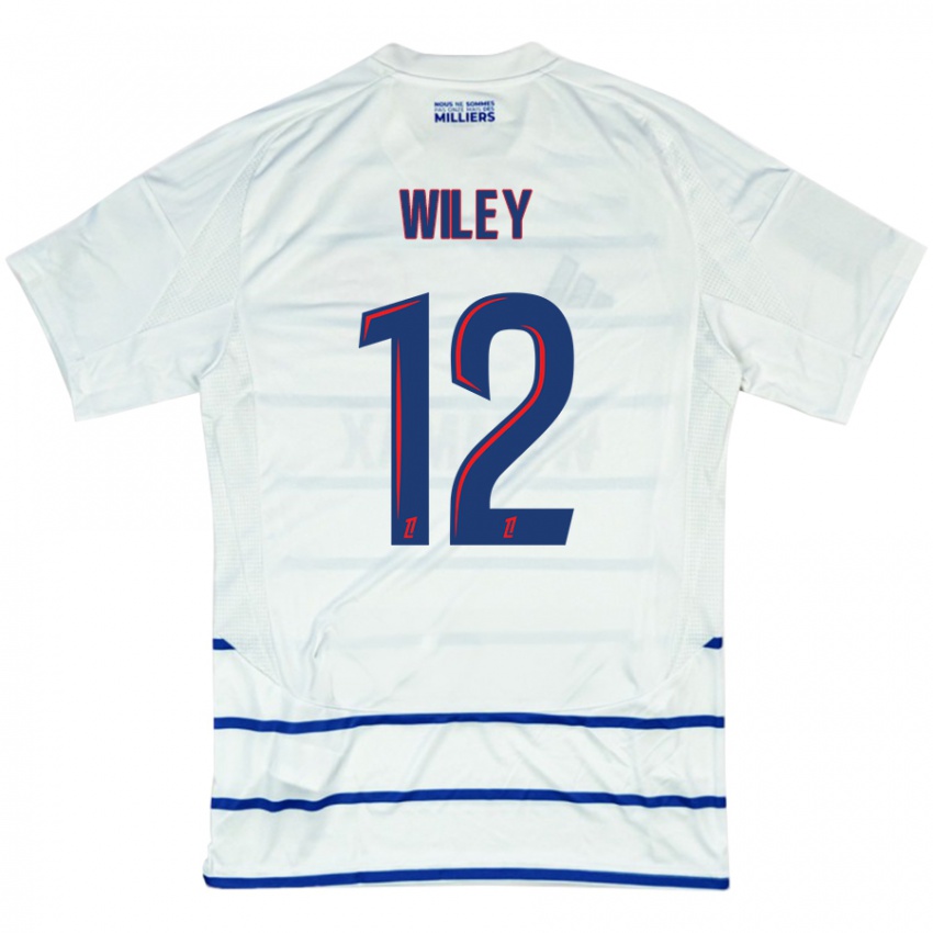 Kinderen Caleb Wiley #12 Wit Blauw Uitshirt Uittenue 2024/25 T-Shirt