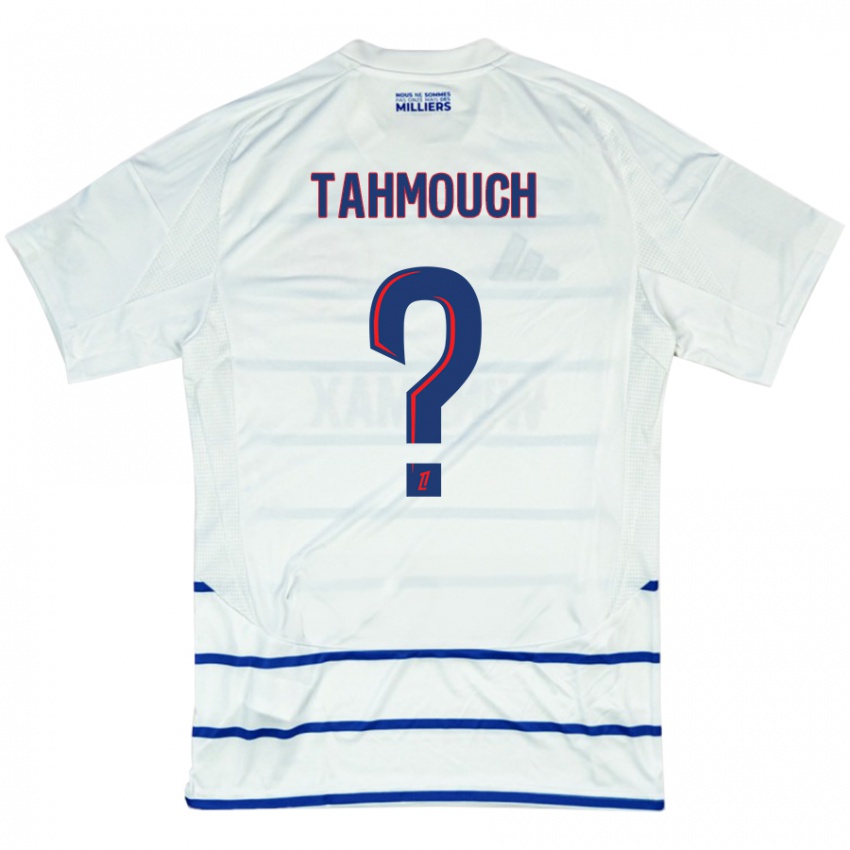 Kinderen Mathieu Tahmouch #0 Wit Blauw Uitshirt Uittenue 2024/25 T-Shirt